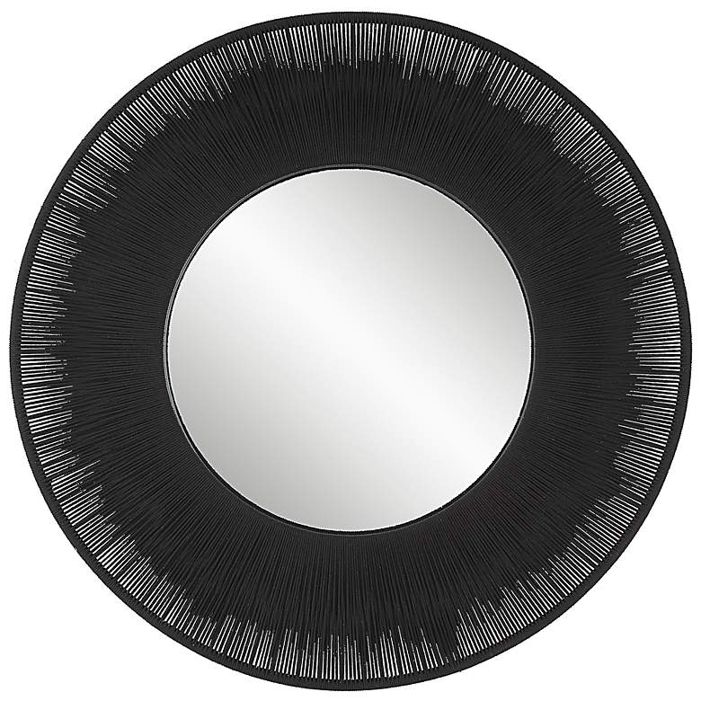 Image 3 Uttermost Sailor's Knot Black 51 1/4" Round Wall Mirror