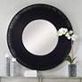 2_Uttermost Sailor's Knot Black 51 1/4" Round Wall Mirror