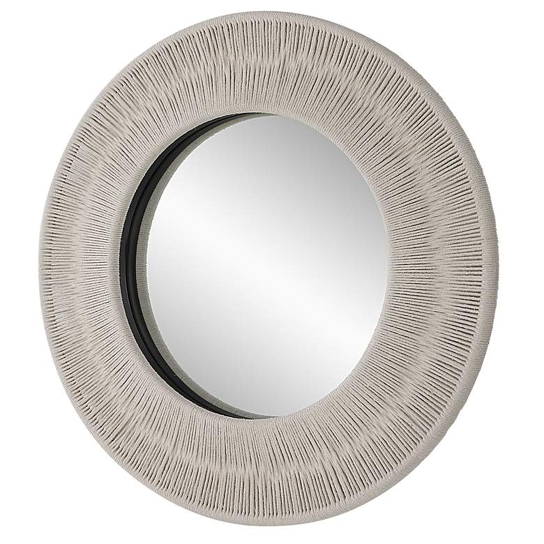 Image 4 Uttermost Sailor's Knot White Rope 33" Round Wall Mirror more views