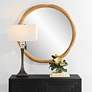 1_Uttermost Salina 39.75" Bamboo Round Wall Mirror