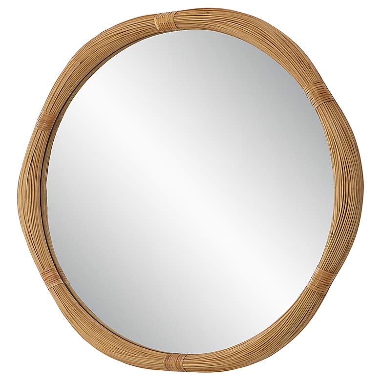 Image 3 Uttermost Salina 39.75" Bamboo Round Wall Mirror more views