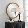 6_Uttermost Salina 39.75" Bamboo Round Wall Mirror more views