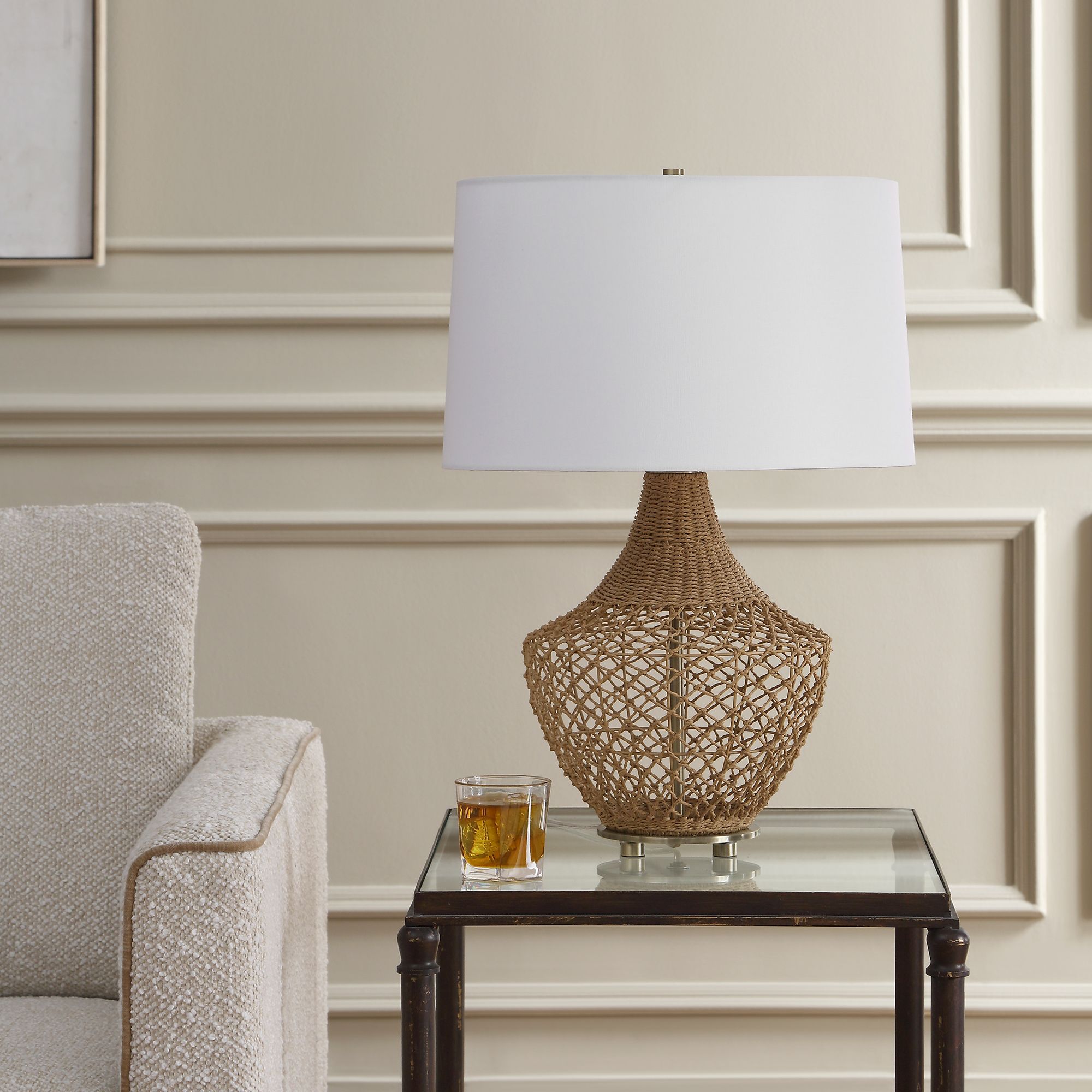 Image 3 Uttermost Samori 24 1/2" Rattan Table Lamp more views
