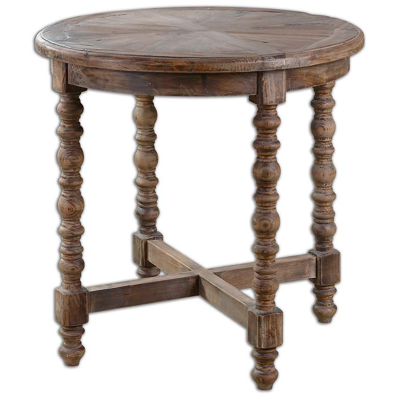 Image 1 Uttermost Samuelle 26 inch Wide Reclaimed Wood End Table