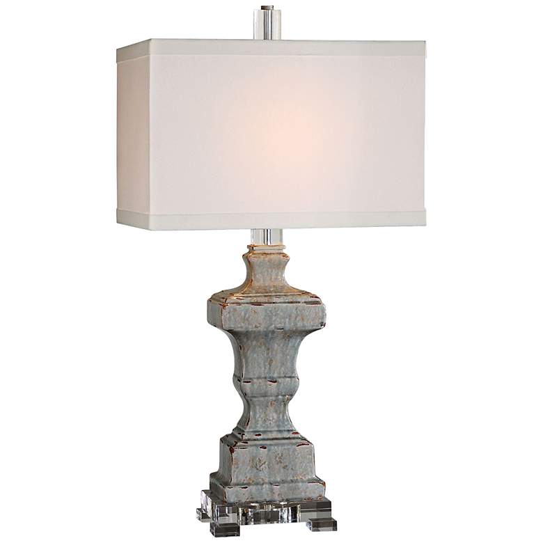 Image 1 Uttermost San Marcello Ceramic Rust And Blue Table Lamp