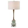 2_Uttermost Sanctuary 35 1/4" Modern Green Glass Table Lamp