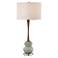 Uttermost Sanctuary 35 1/4" Modern Green Glass Table Lamp