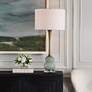 1_Uttermost Sanctuary 35 1/4" Modern Green Glass Table Lamp