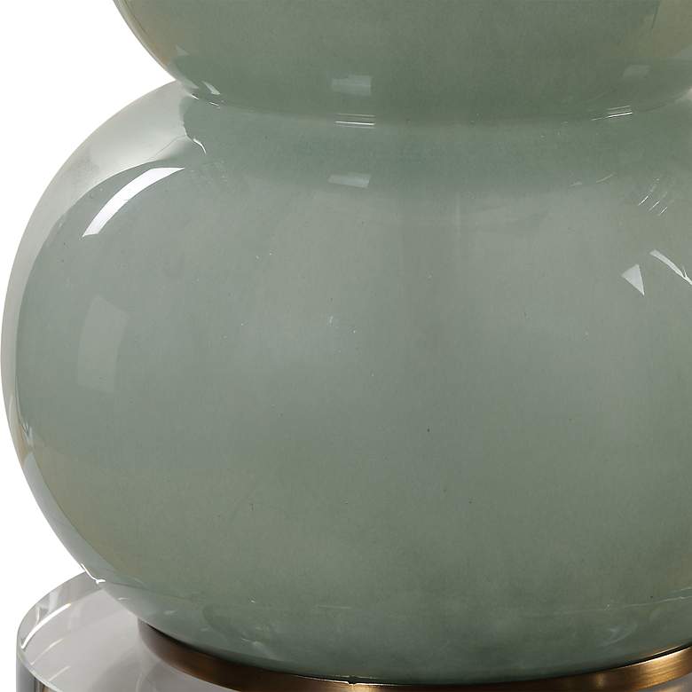 Image 7 Uttermost Sanctuary 35 1/4" Modern Green Glass Table Lamp more views