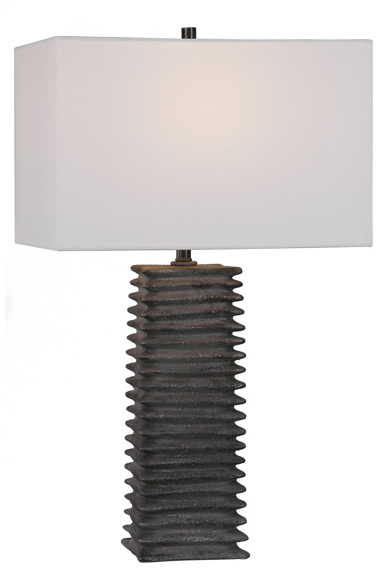 Image 2 Uttermost Sanderson 26.5-in High Charcoal Black Table Lamp