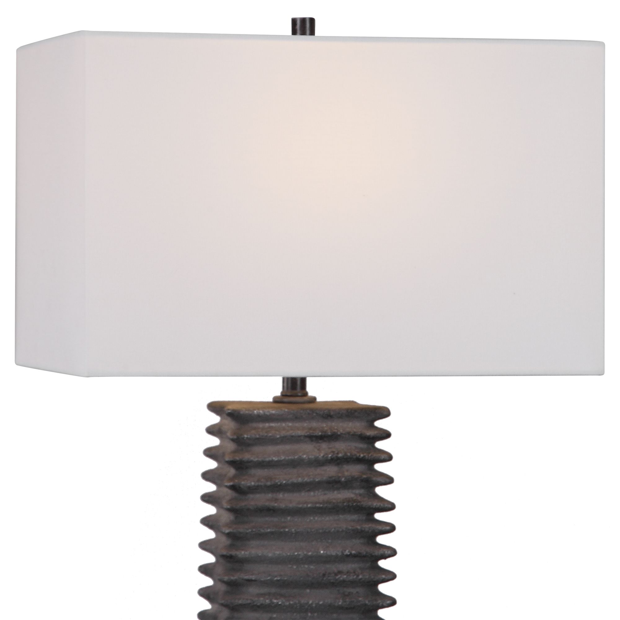 Image 5 Uttermost Sanderson 26.5-in High Charcoal Black Table Lamp more views