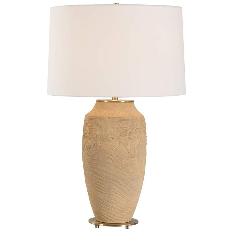 Image 1 Uttermost Sandstone Flow 28 1/2" Terracotta Table Lamp