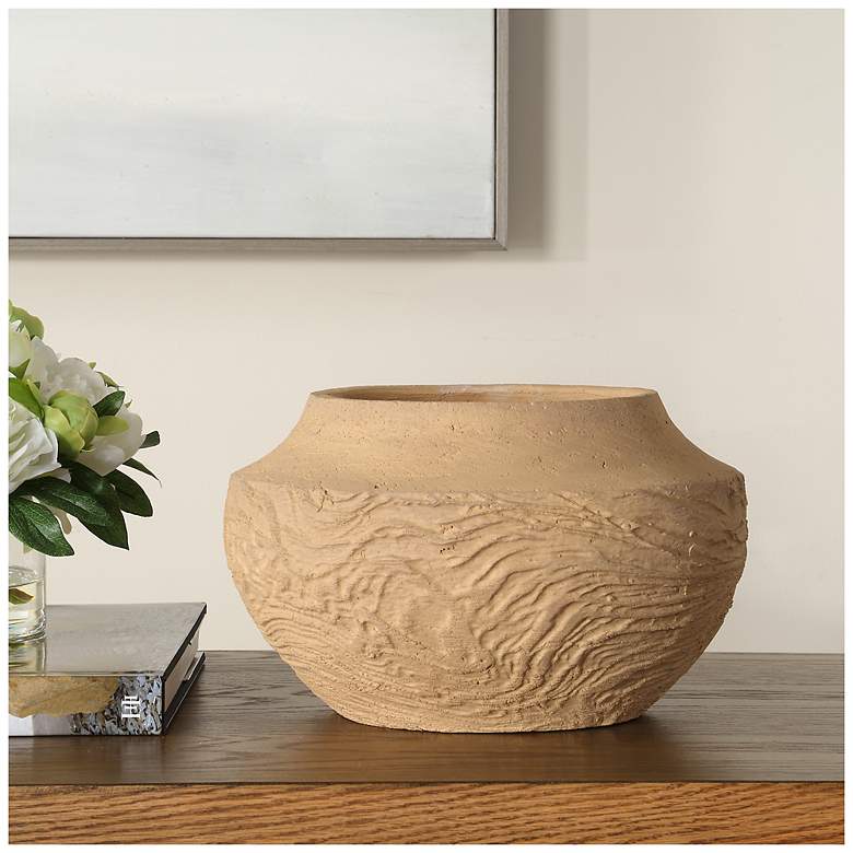 Image 1 Uttermost Sandstone Flow Small Terracotta Vase