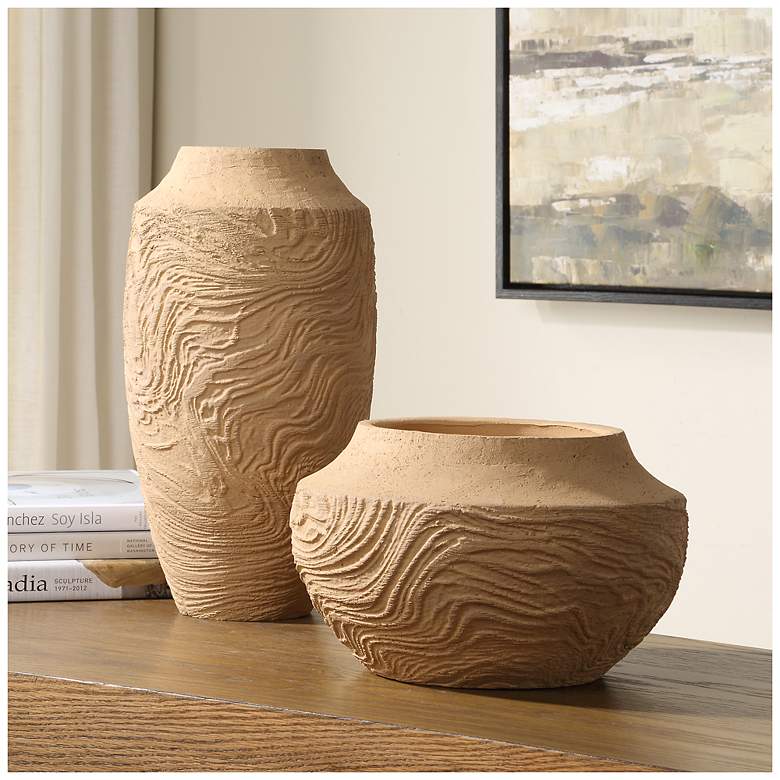 Image 3 Uttermost Sandstone Flow Small Terracotta Vase more views