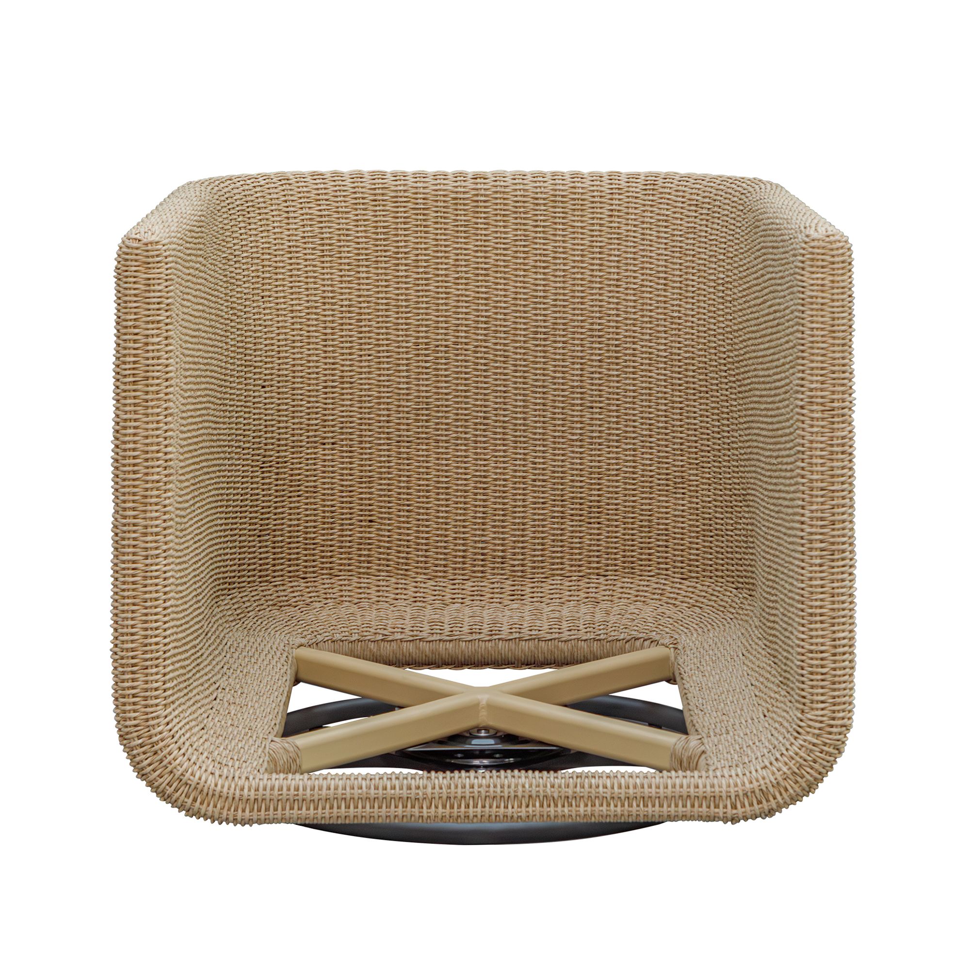 Image 7 Uttermost Santorini Honey Wicker Outdoor Swivel Lounge Chair more views