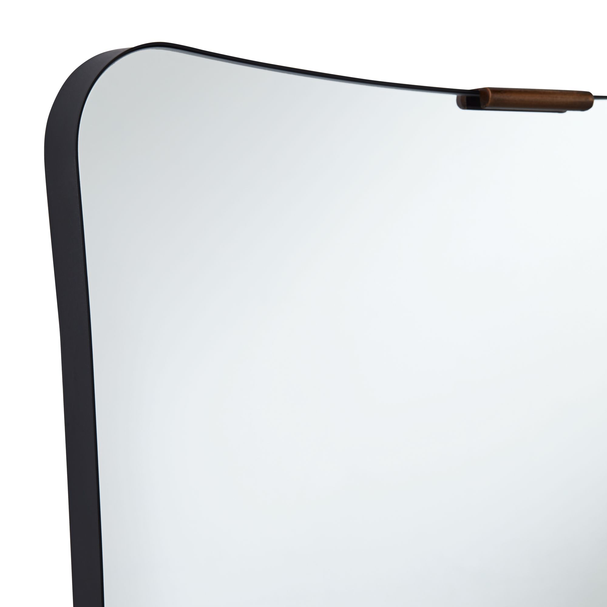 Image 4 Uttermost Saranac 24x38 Black and Brass Wall Mirror more views