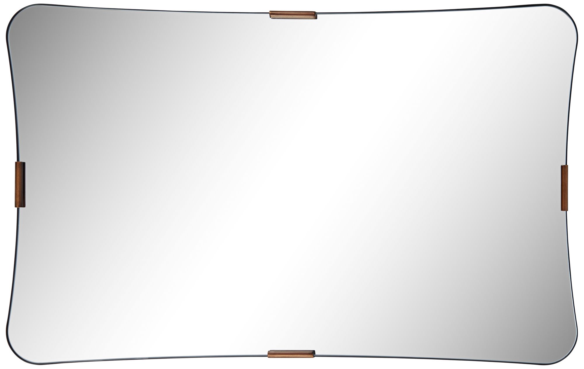 Image 6 Uttermost Saranac 24x38 Black and Brass Wall Mirror more views