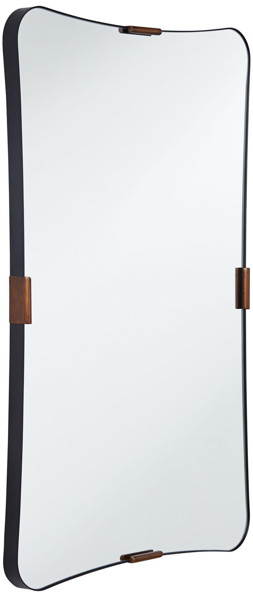 Image 7 Uttermost Saranac 24x38 Black and Brass Wall Mirror more views