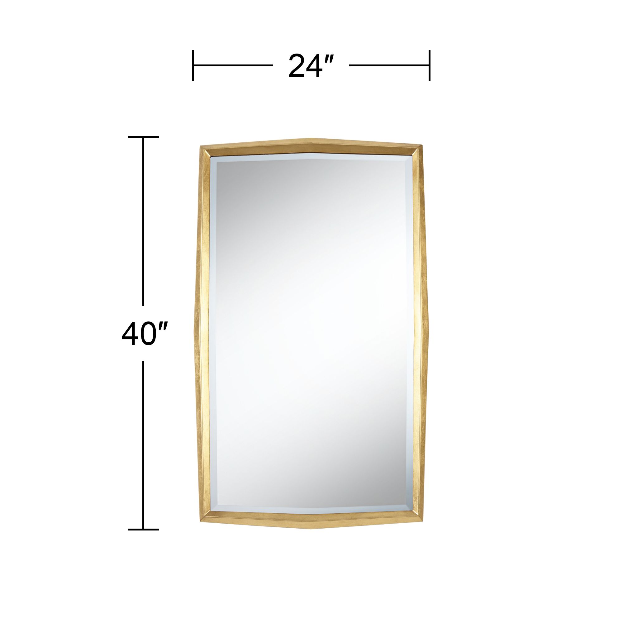 Uttermost Saratoga 24x40 Beveled Warm Gold Finish Wall Mirror