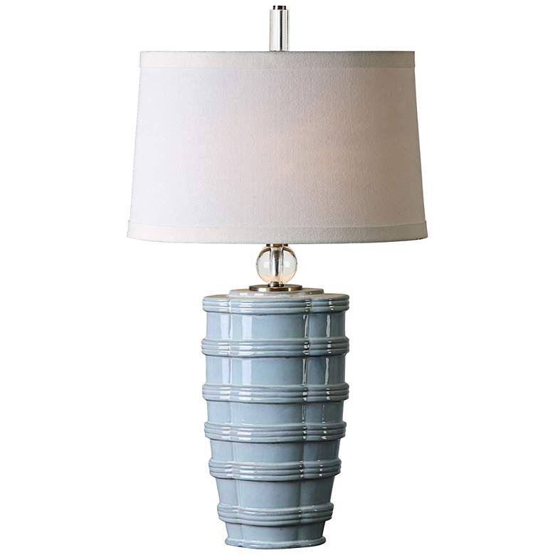 Image 1 Uttermost Sassinoro Light Blue Ceramic Table Lamp