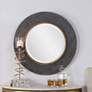 2_Uttermost Saul Charcoal Concrete 30" Round Wall Mirror