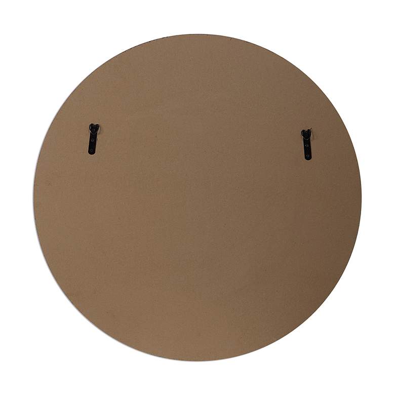 Image 5 Uttermost Saul Charcoal Concrete 30" Round Wall Mirror more views