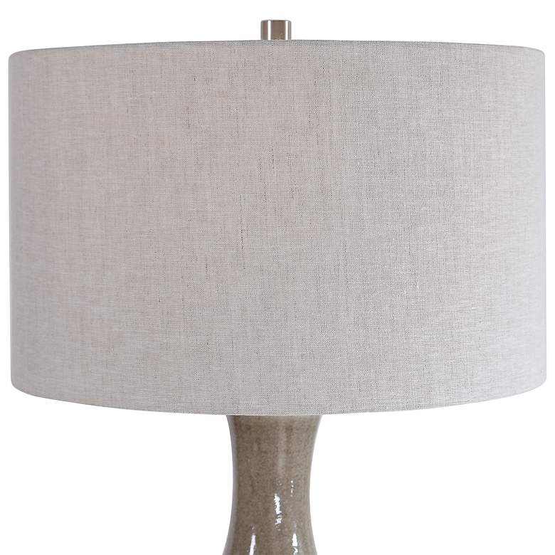 Image 5 Uttermost Savin Gray and Ivory Ceramic Lamp more views