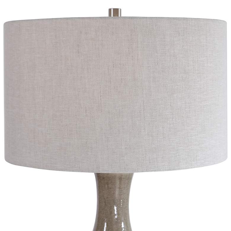 Image 5 Uttermost Savin Gray and Ivory Ceramic Lamp more views