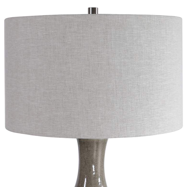 Image 6 Uttermost Savin Gray and Ivory Ceramic Lamp more views