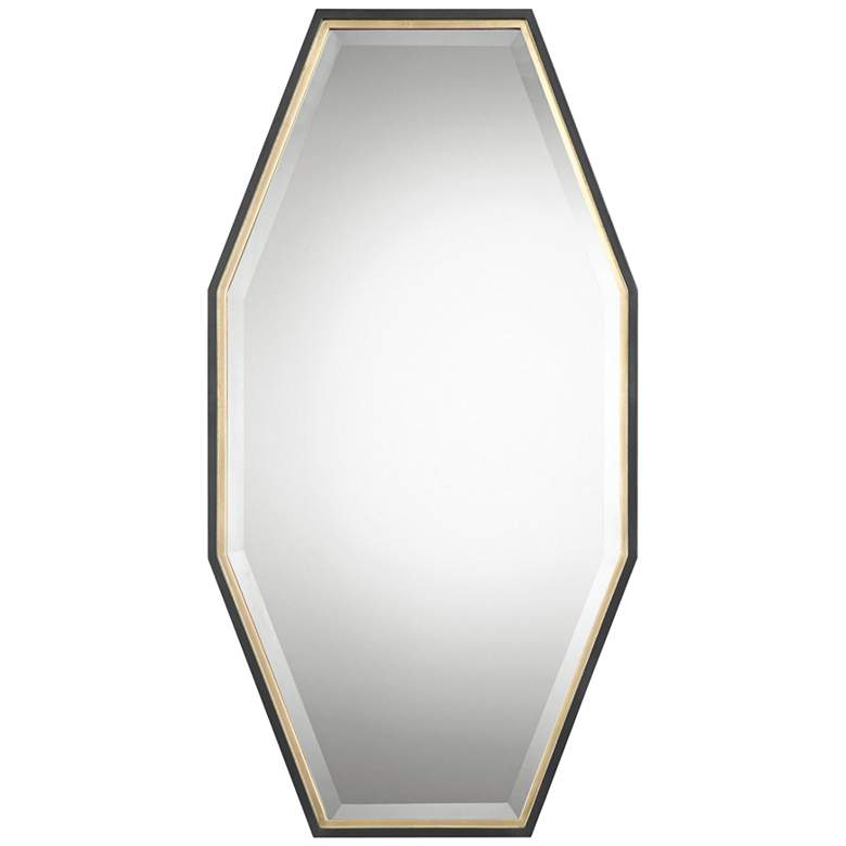 Image 2 Uttermost Savion Espresso and Gold 24" x 46" Wall Mirror