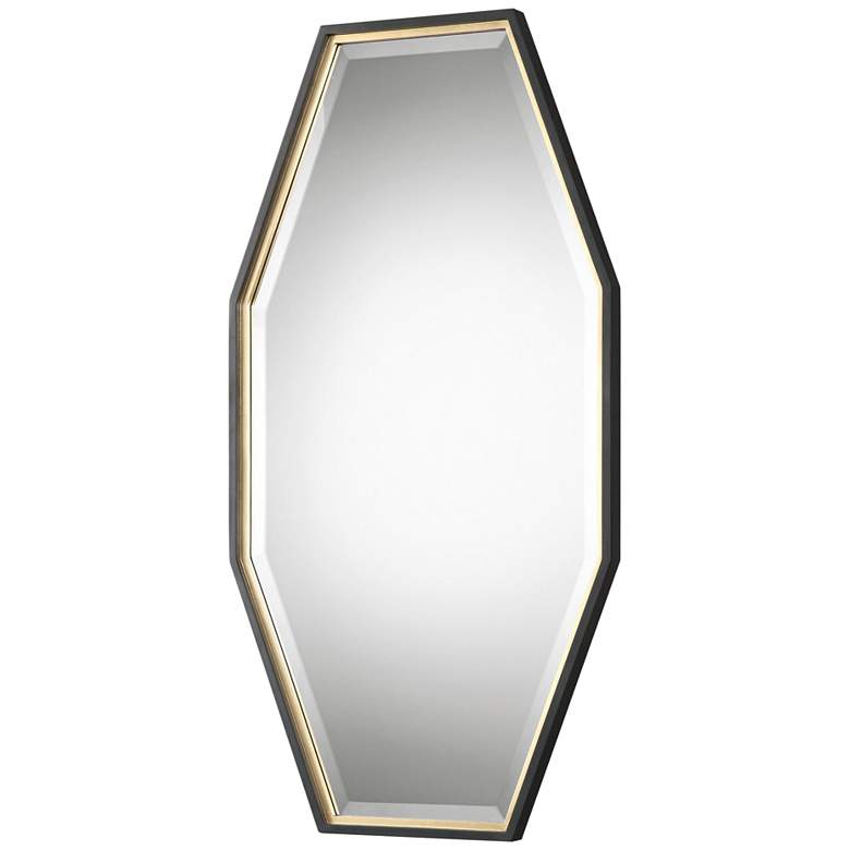 Image 3 Uttermost Savion Espresso and Gold 24" x 46" Wall Mirror more views