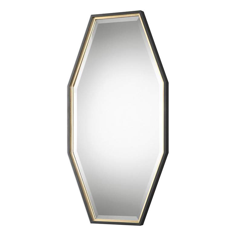 Image 3 Uttermost Savion Espresso and Gold 24" x 46" Wall Mirror more views