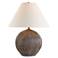 Uttermost Sayre 25 1/2" Rubbed Brown Porcelain Table Lamp