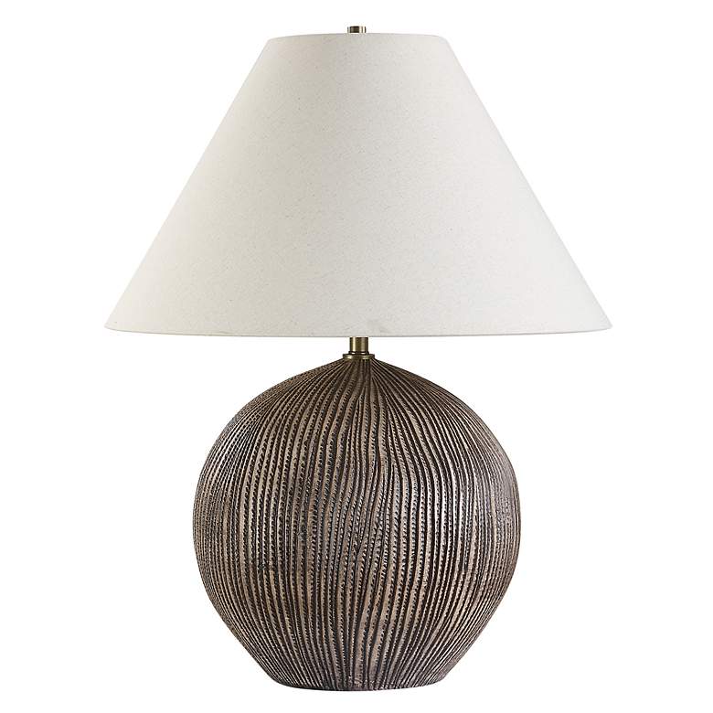 Image 4 Uttermost Sayre 25 1/2" Rubbed Brown Porcelain Table Lamp more views