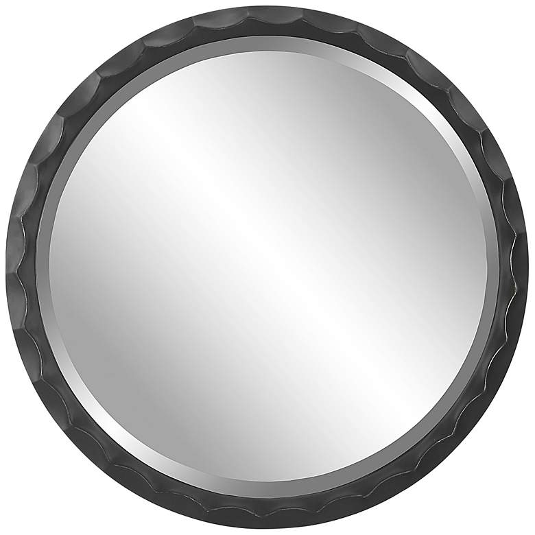 Image 1 Uttermost Scalloped Edge 38 inch Round Mirror