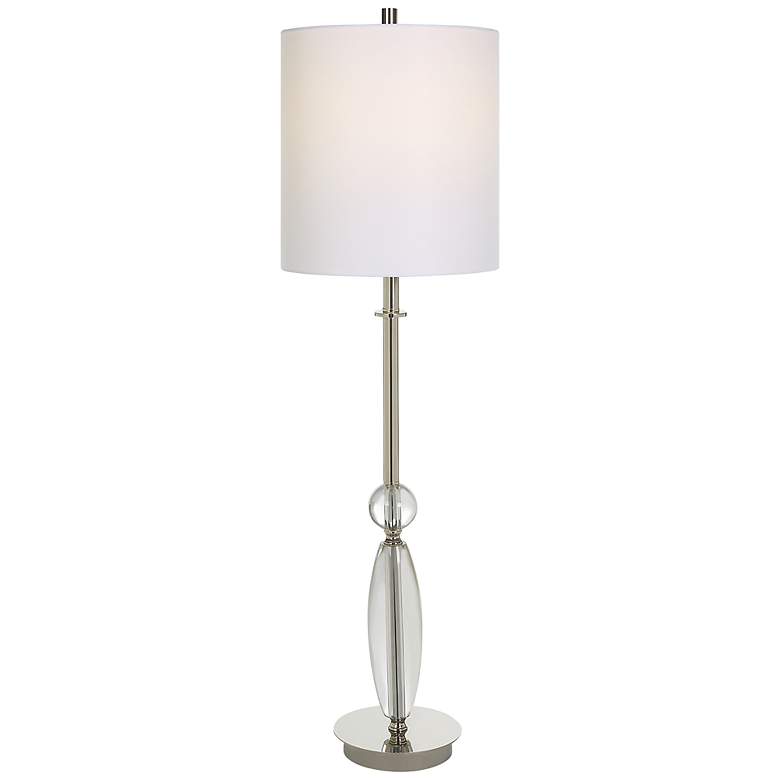 Image 2 Uttermost Sceptre 35 1/2 inch Polished Nickel Crystal Buffet Table Lamp