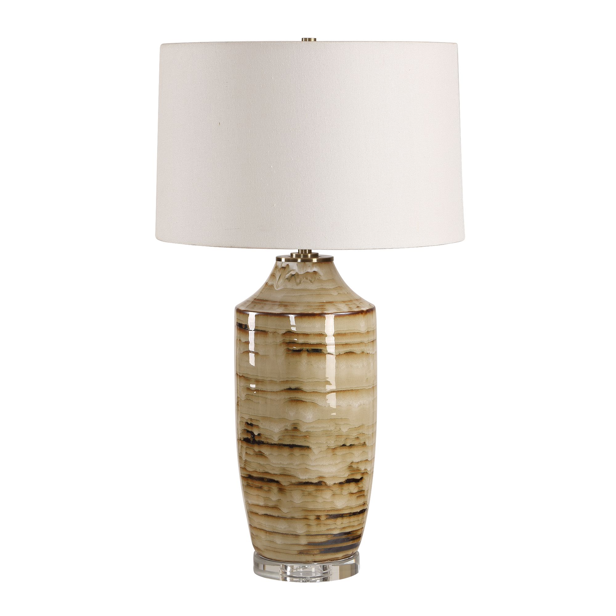 Image 4 Uttermost Schneider 29" Brown Ceramic Table Lamp more views