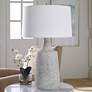 Thumbnail3 of Uttermost Scouts 28 1/2" Mottled Gray Off-White Ceramic Table Lamp more views