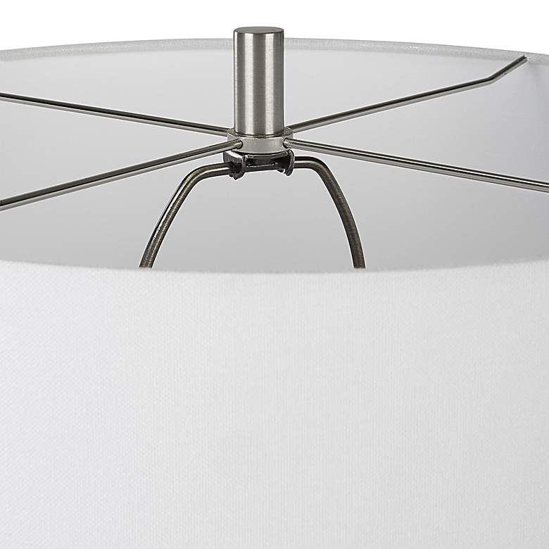 Image 7 Uttermost Scouts 28 1/2" Mottled Gray Off-White Ceramic Table Lamp more views