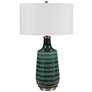 2_Uttermost Scouts 30 1/2" Deep Teal Glaze Modern Ceramic Table Lamp