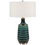 6_Uttermost Scouts 30 1/2" Deep Teal Glaze Modern Ceramic Table Lamp more views