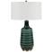 Uttermost Scouts Deep Teal Glaze Ceramic Table Lamp