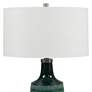 Uttermost Scouts Deep Teal Glaze Ceramic Table Lamp