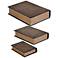 Uttermost Script Mahogany 3-Piece Antique Book Box Set