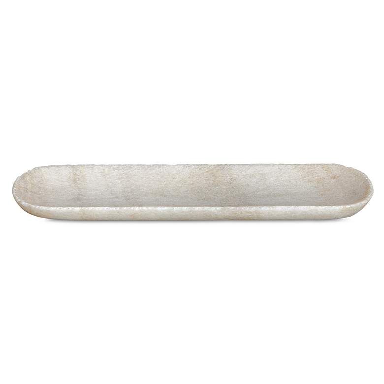 Image 1 Uttermost Sculpted 21 3/4" L x 1 1/4" H Onyx Bowl