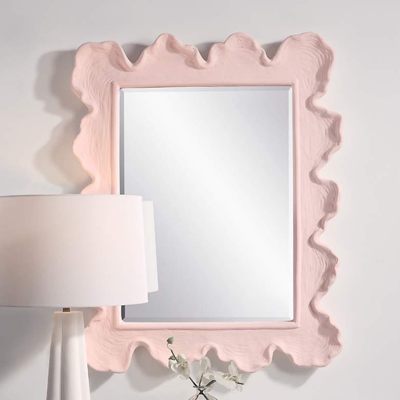 Image 1 Uttermost Sea Coral 27 1/8" x 34 1/4" Pink Mirror