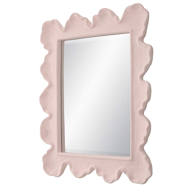 Image 4 Uttermost Sea Coral Pink 27 1/4" x 34 1/4" Wavy Wall Mirror more views