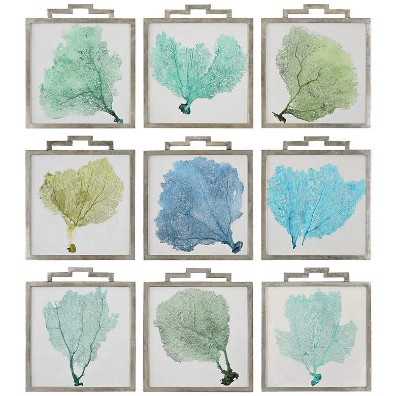 Image 1 Uttermost Sea Fans 9-Piece 19 1/4" High Wall Art Set