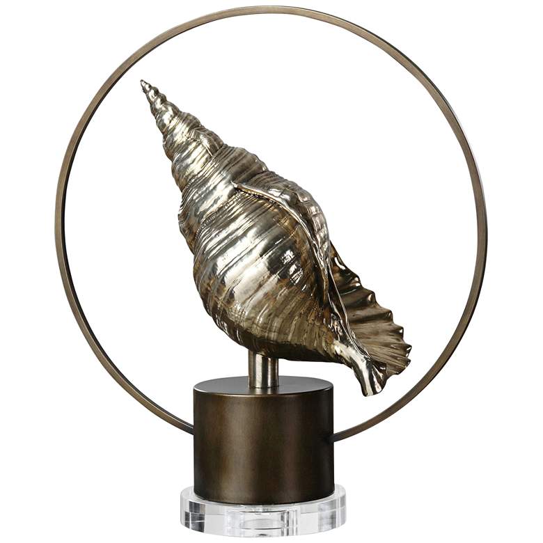 Image 1 Uttermost Sea Life Silver 19 1/4 inchH Faux Shell Sculpture