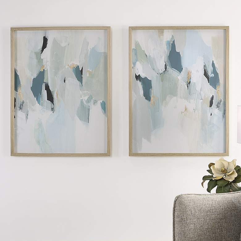 Image 2 Uttermost Seabreeze 42"H 2-Piece Framed Canvas Wall Art Set